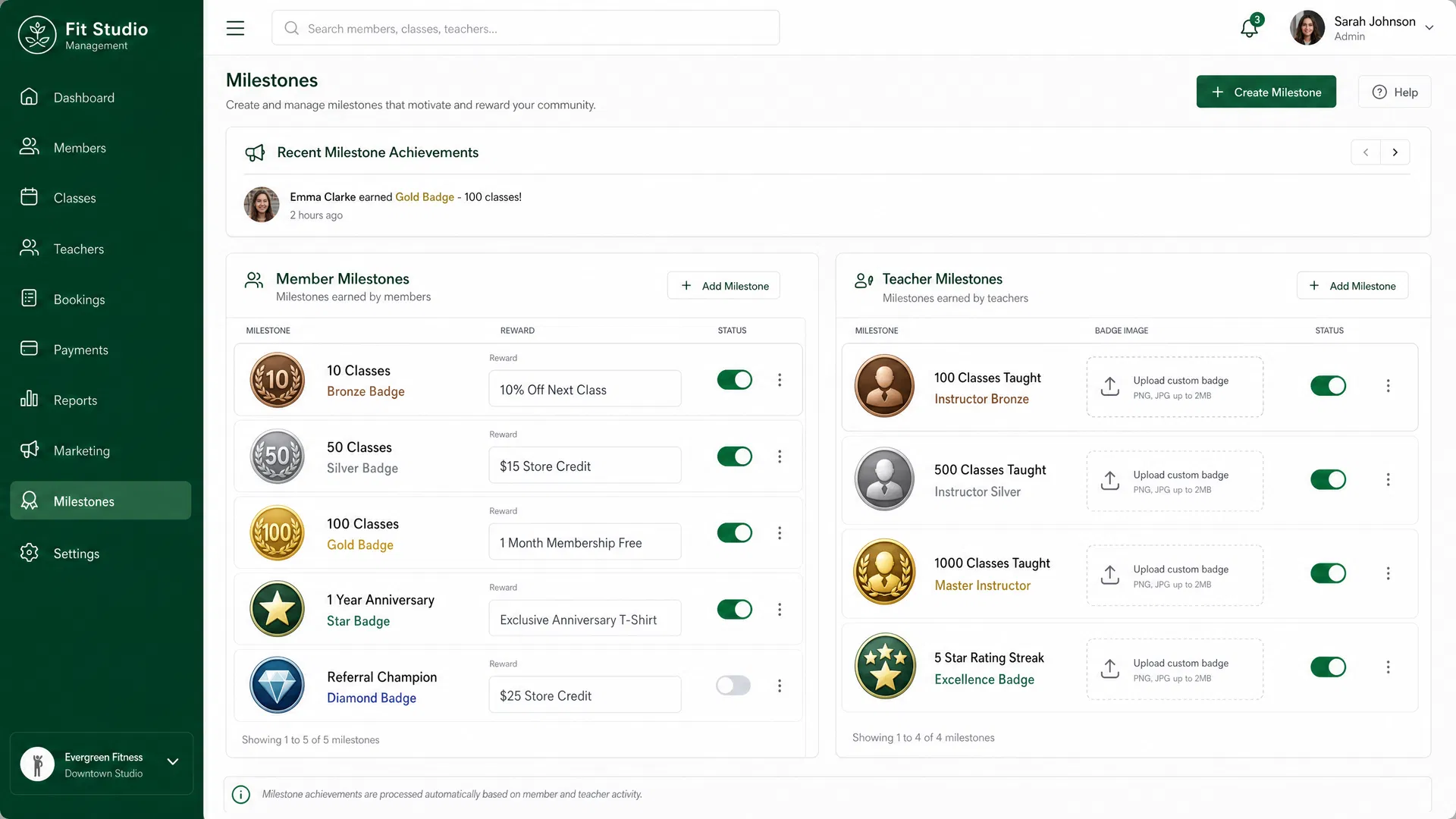 HelgoIQ milestone configuration dashboard